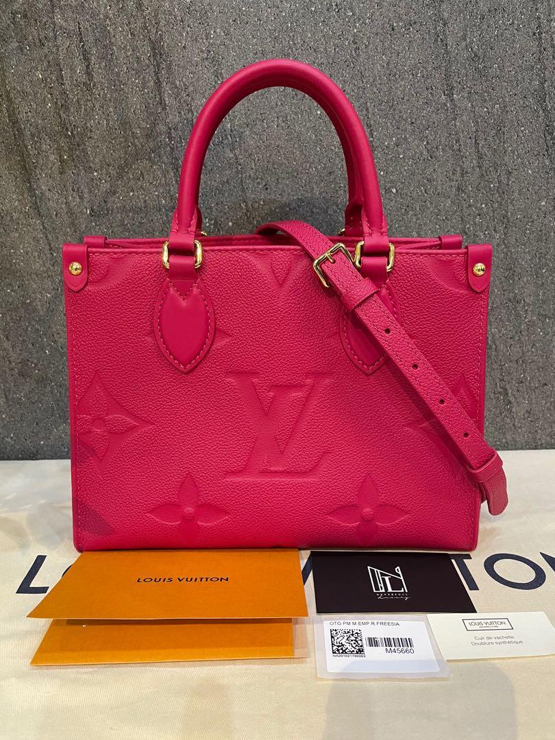 Louis Vuitton Red/Pink fushia Monogram Empreinte Leather Twice