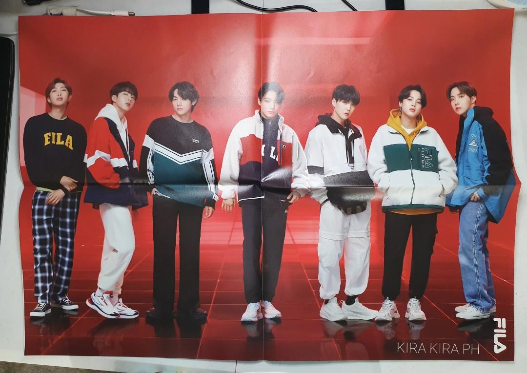 5 PC SET BTS x Fila Go Beyond 2020 poster set back to back