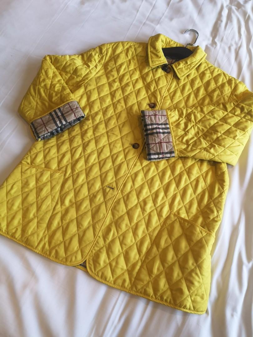 Burberry quilted jacket sale yellow cheap