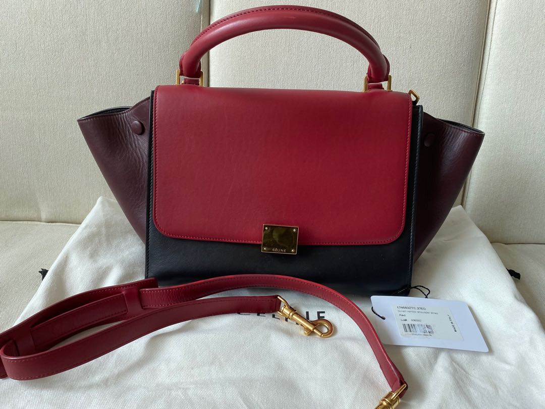 Celine Trapeze small size full leather, Luxury, Bags & Wallets on Carousell