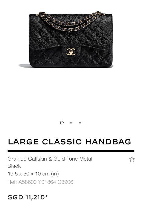 Chanel Large Classic Handbag, Luxury, Bags & Wallets on Carousell