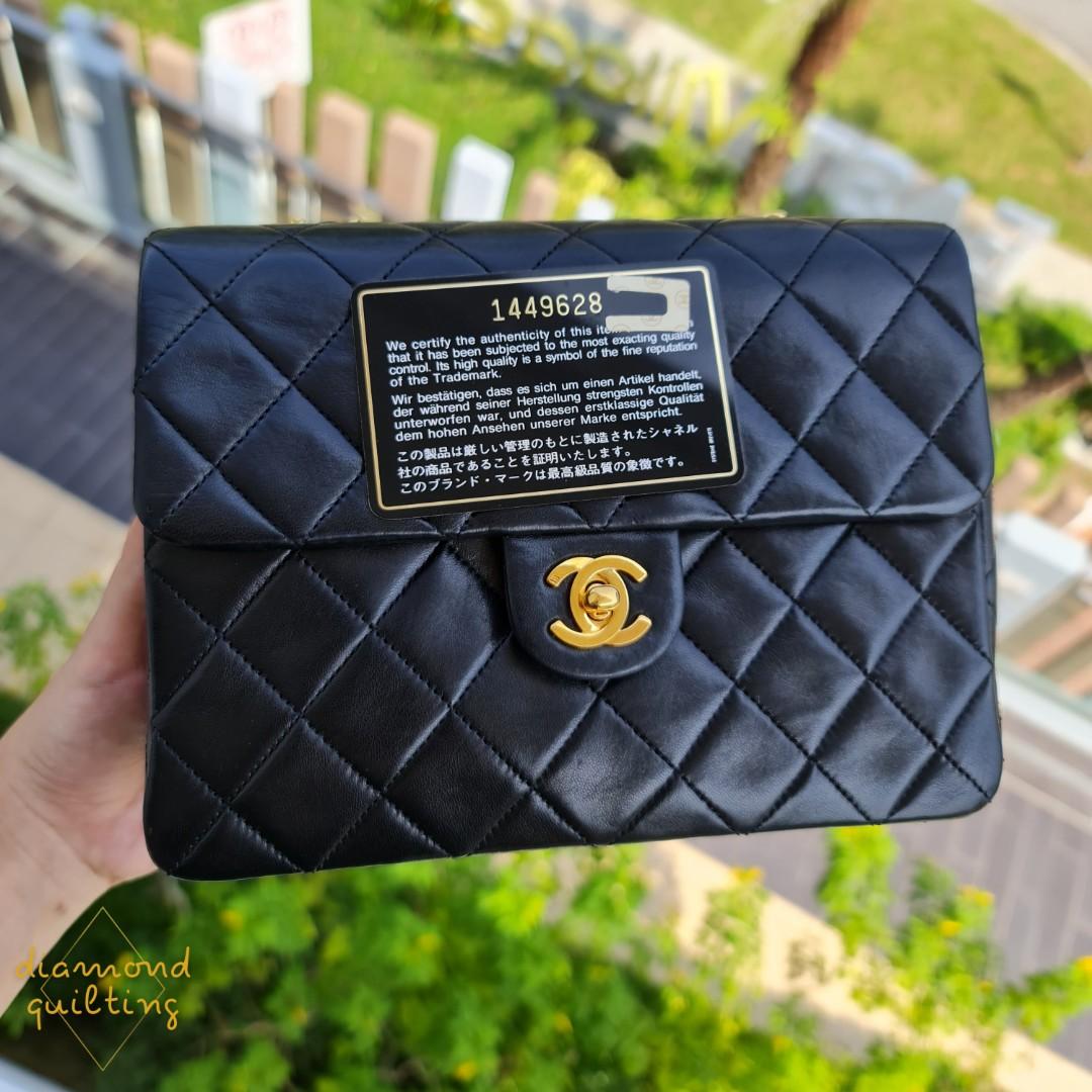 Chanel Vintage 1990 Black 20cm Square Mini Flap Bag 24k GHW – Boutique  Patina