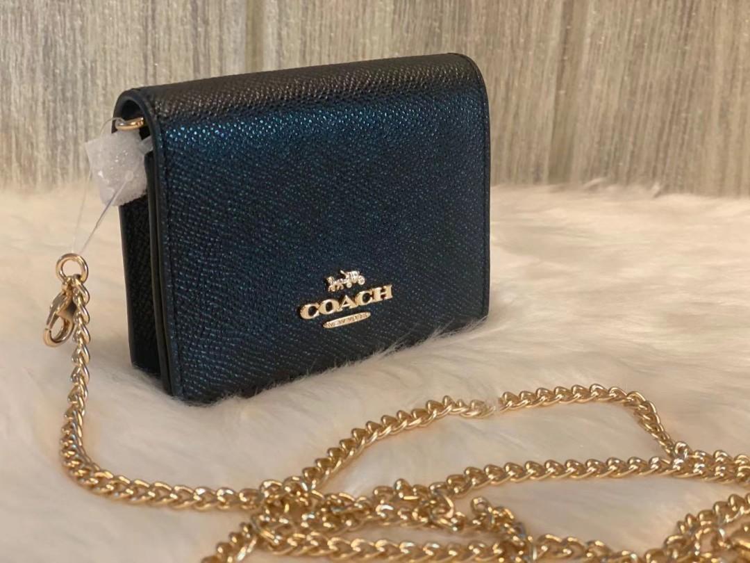 Coach mini wallet on chain, Women's Fashion, Bags & Wallets, Purses &  Pouches on Carousell