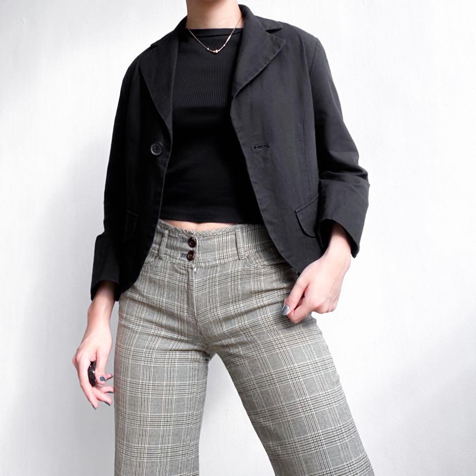 cotton black blazer