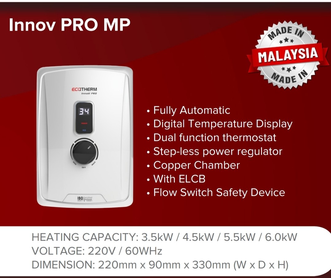 ECOTHERM WATER HEATER, TV & Home Appliances, Water Heater & Instant