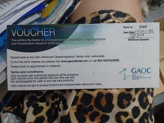 Gift Certificate Gaoc Dental