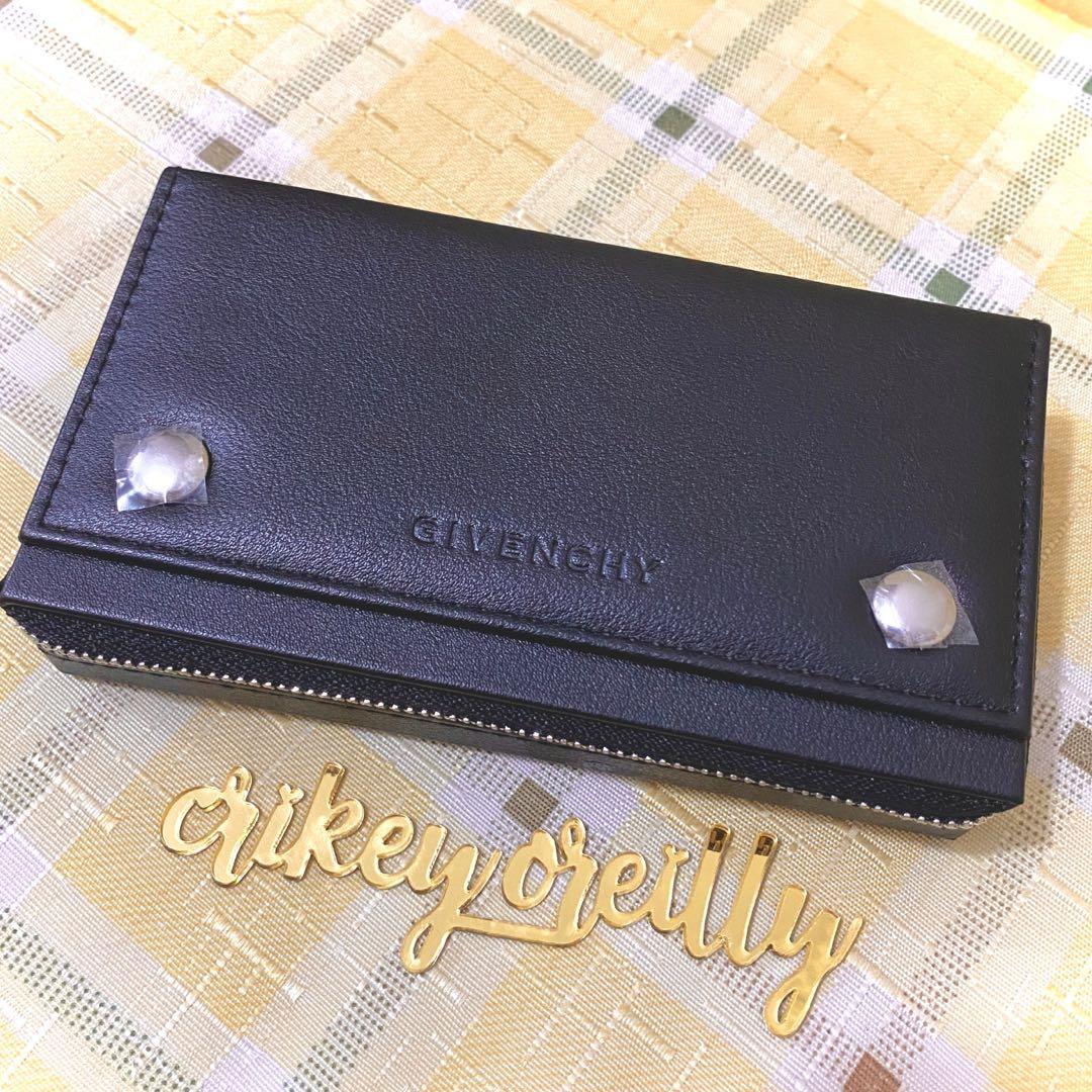 givenchy parfums black leather clutch