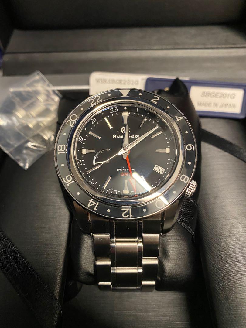 平絕全港Grand Seiko Spring Drive GMT SBGE201G 44mm, 名牌, 手錶- Carousell