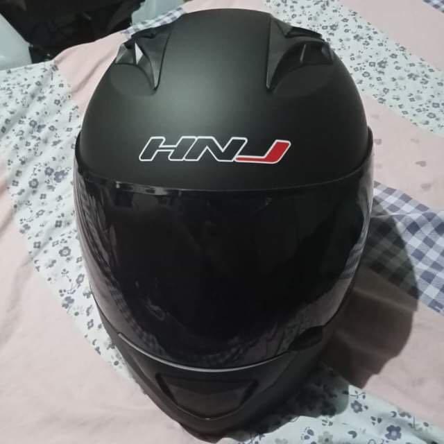 Hnj helmet matte black deals