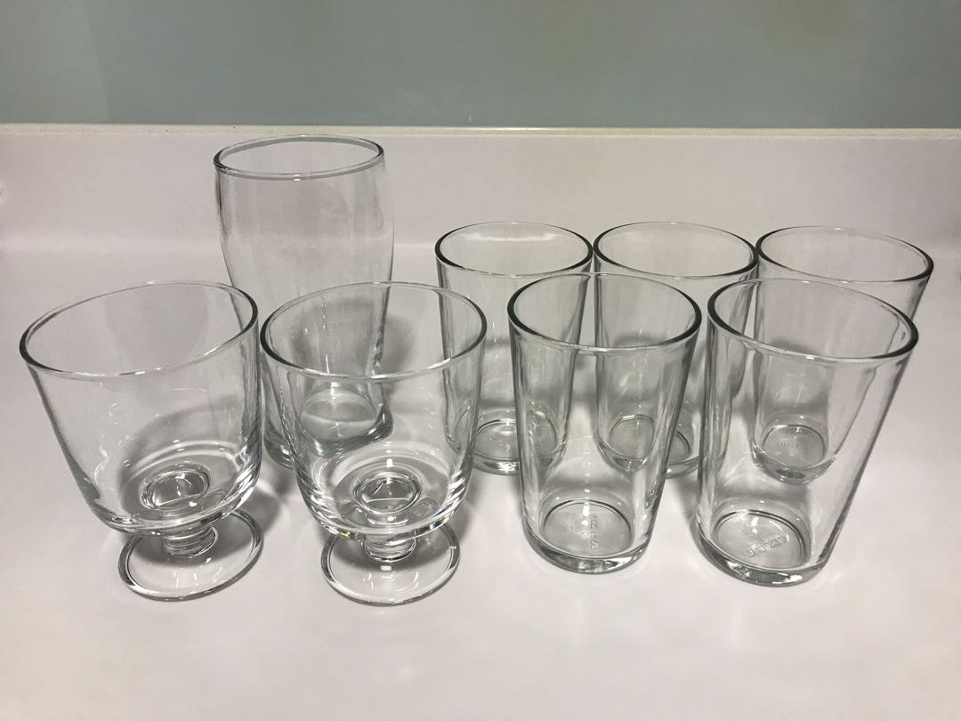Ikea drinking glasses, Furniture & Home Living, Kitchenware & Tableware, Other Kitchenware