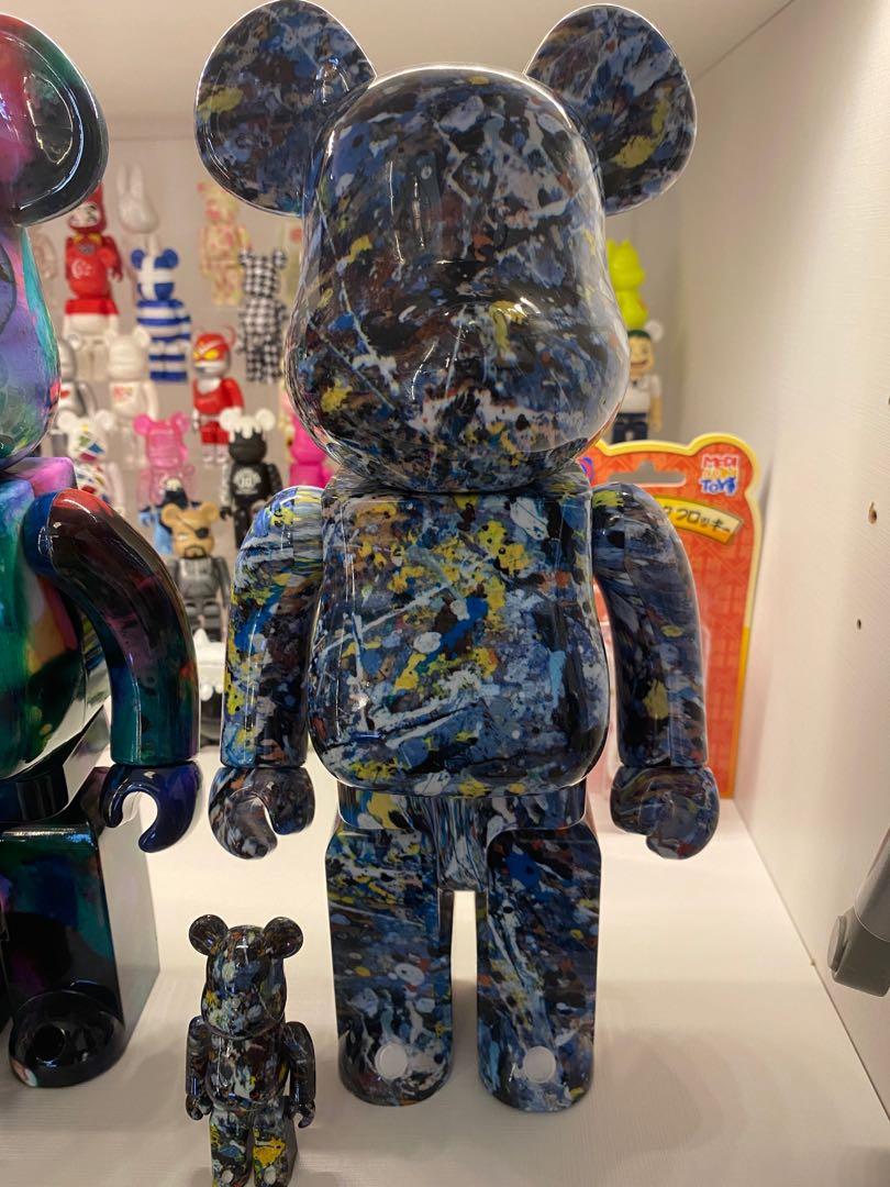 Jackson pollock 400%+100% bearbrick 第一代1.0, 興趣及遊戲, 玩具