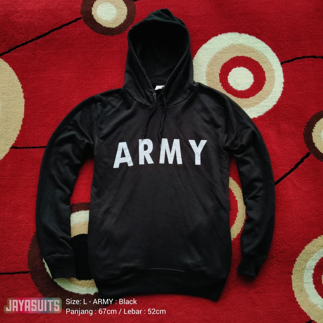 Jaket hoodie army deals