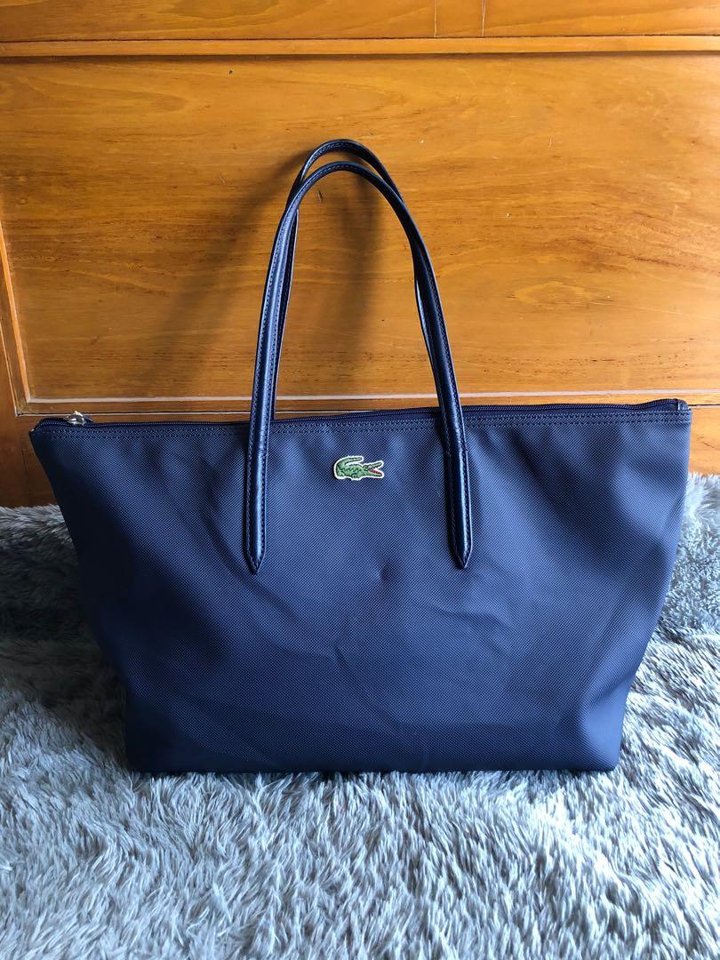 Lacoste tote bag on sale navy blue