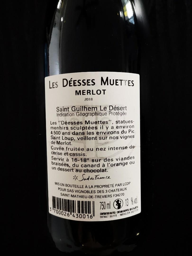 LES DEESSES MUETTES MERLOT, Food & Drinks, Alcoholic Beverages on Carousell