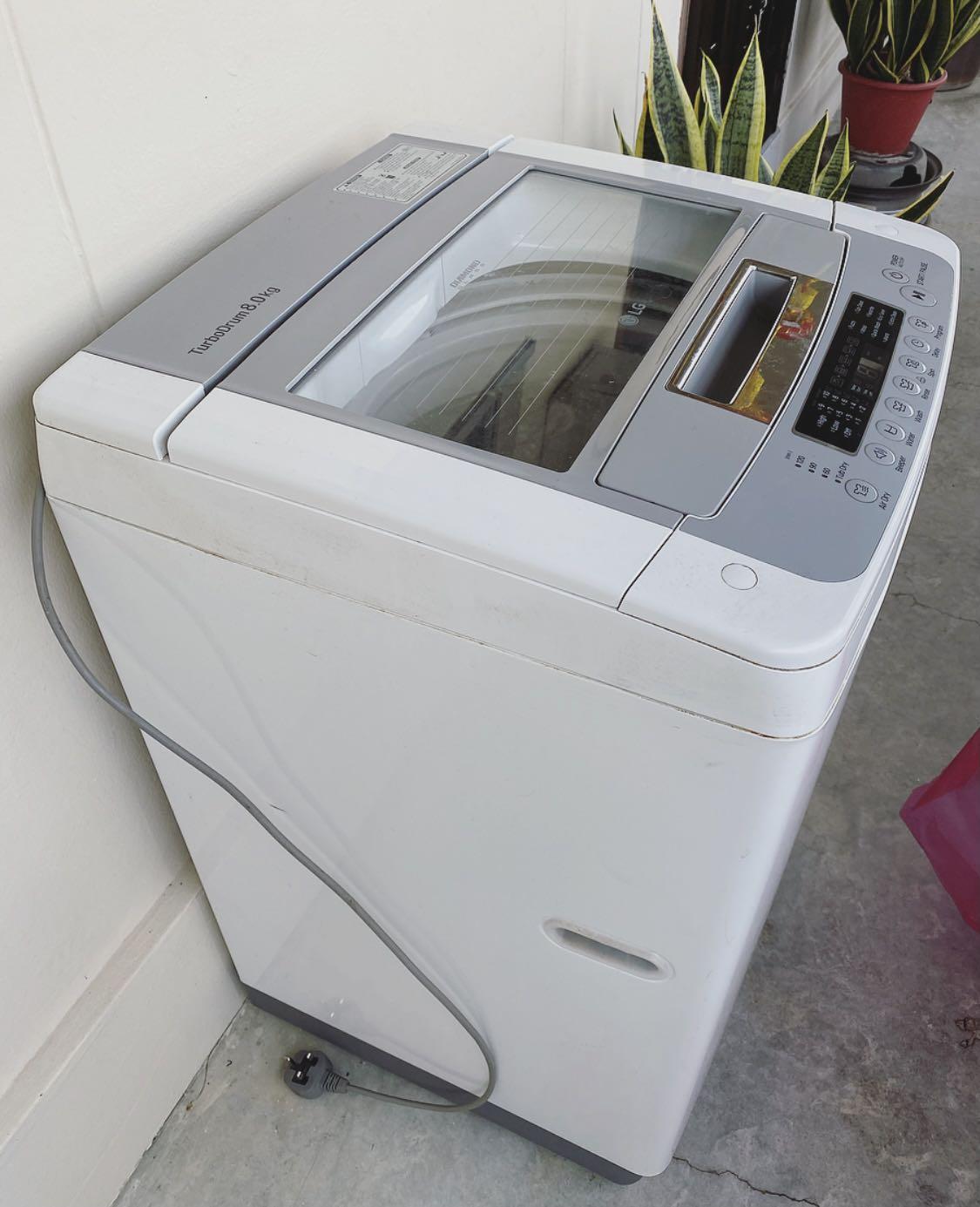 LG Turbo Drum Top Load Washing Machine 8kg, TV & Home Appliances