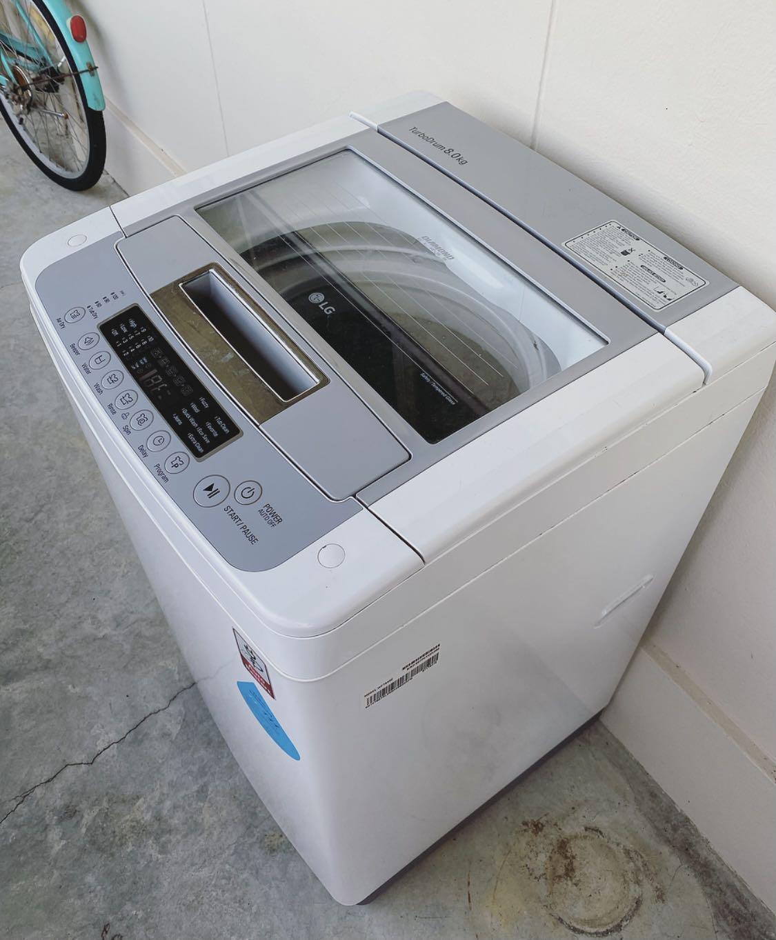 LG Turbo Drum Top Load Washing Machine 8kg, TV & Home Appliances