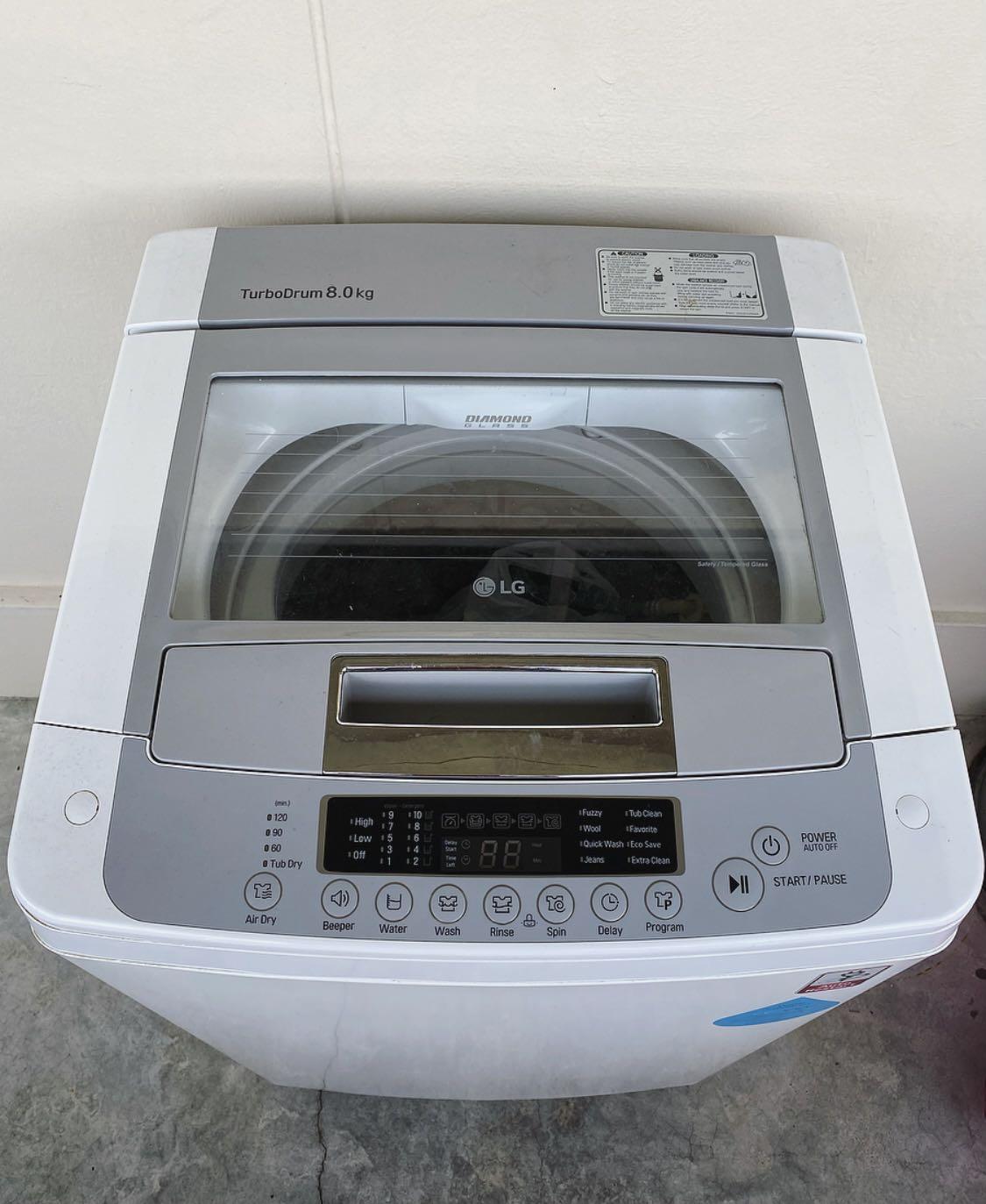LG Turbo Drum Top Load Washing Machine 8kg, TV & Home Appliances
