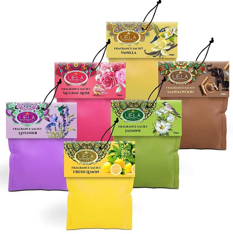LIELA Fabric Bag Air freshener Sachets Air Fresheners Lavender, Lemon
