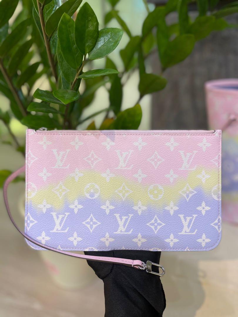 Louis Vuitton Neverfull Clutch Escale Collection in Pastel – Luxi Bags