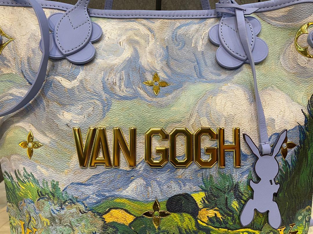 LOUIS VUITTON Masters Neverfull MM Tote Bag Pouch M43331 Van Gogh Painting  Ex++