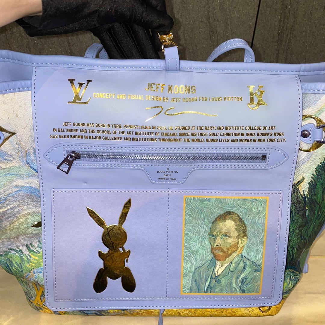 LOUIS VUITTON Masters Neverfull MM Tote Bag Pouch M43331 Van Gogh Painting  Ex++