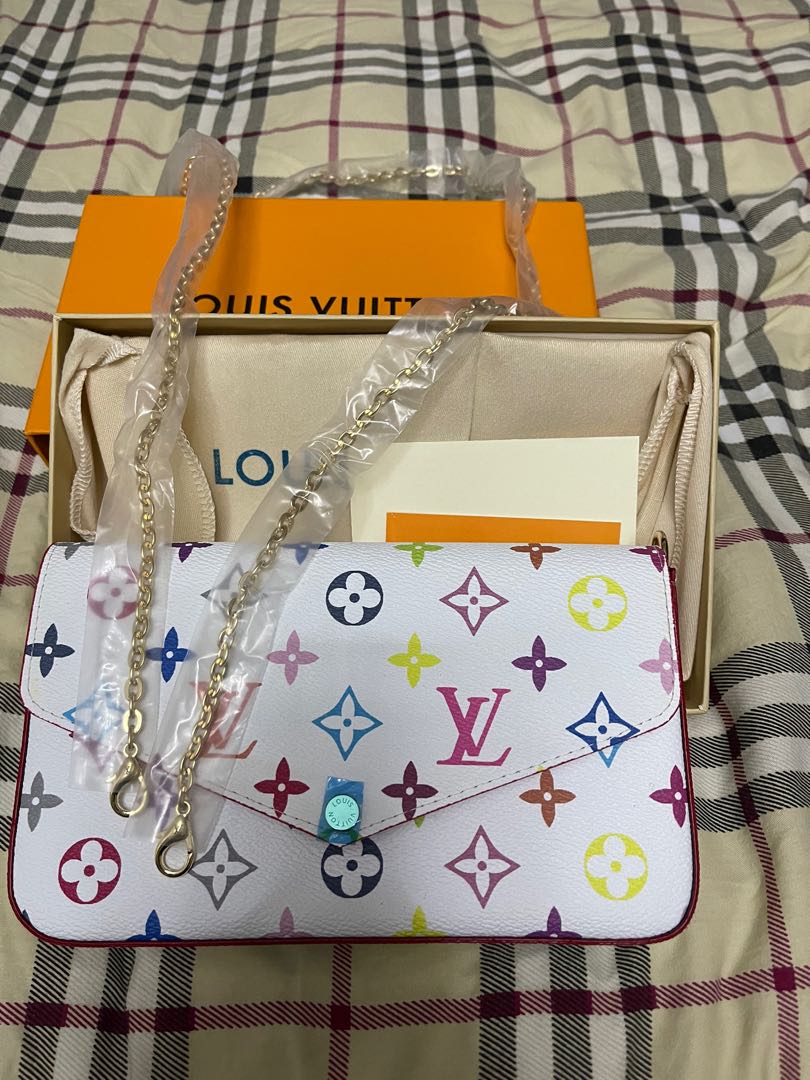 Lv multicolor sling store bag