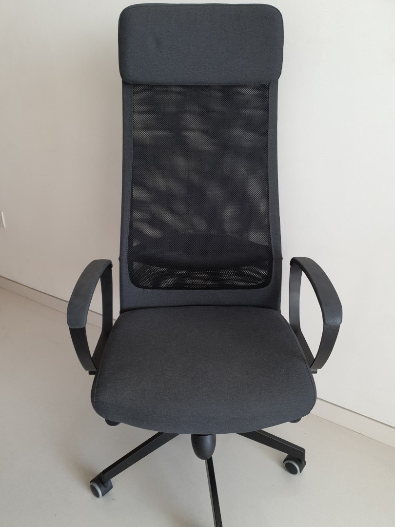 Markus Ikea desk chair, Furniture & Home Living, Furniture, Chairs on ...