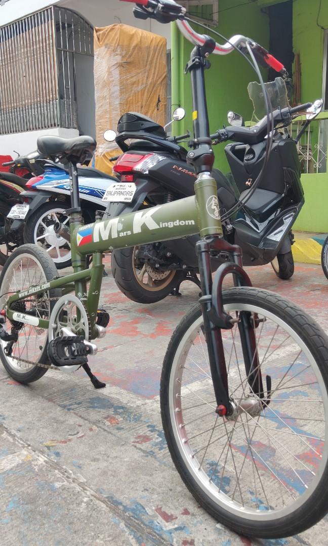 Mars Kingdom Folding Bike 20 inch. Full Alloy not fork. W Shimano parts 9speed Sora Rd. Altus Right Shifter mega9