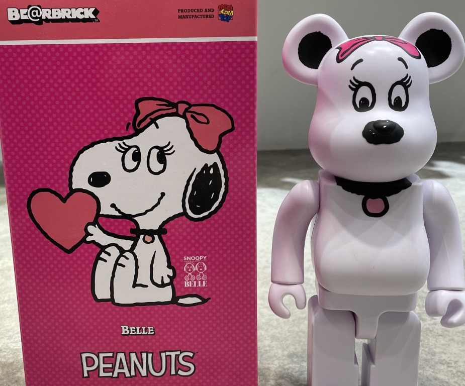 Medicom Toy Peanuts Belle 400% Bearbrick Figure (white)