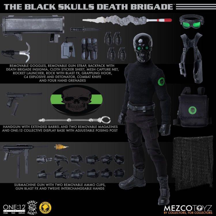 Mezco ONE:12 COLLECTIVE Black Skulls 