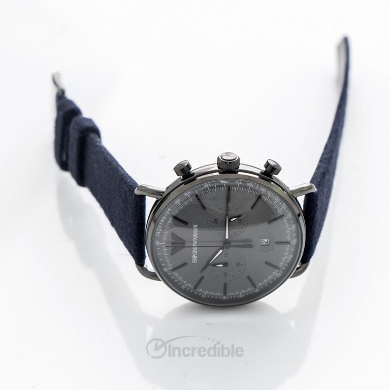NEW Emporio Armani Aviator Chronograph Quartz Grey Dial Men s
