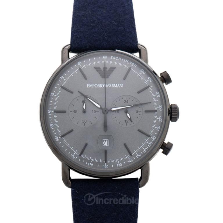 NEW Emporio Armani Aviator Chronograph Quartz Grey Dial Men s