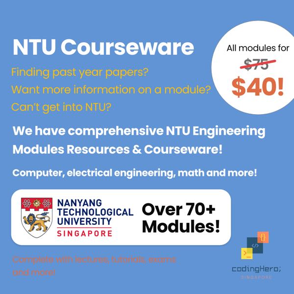 NTU Computer Electrical Engineering Mods Notes Repository Lectures ...