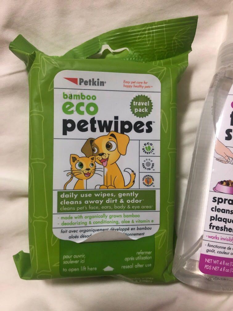 Petkin bamboo eco pet wipes sales