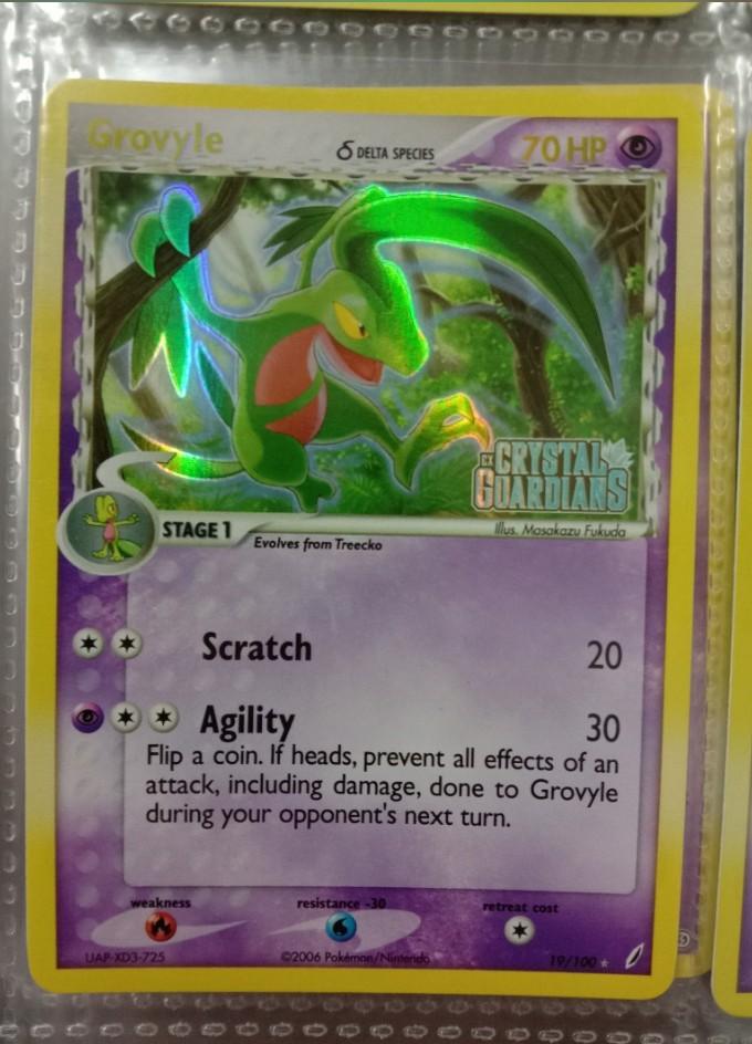 Pokemon Card Grovyle 19 100 Holo Toys Games Board Games Cards On Carousell