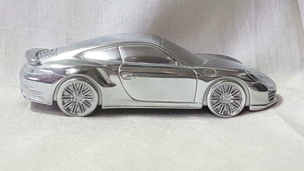 Presse-papiers Porsche 911 992 Turbo - Édition Limitée Dark Glitter Blue 2020