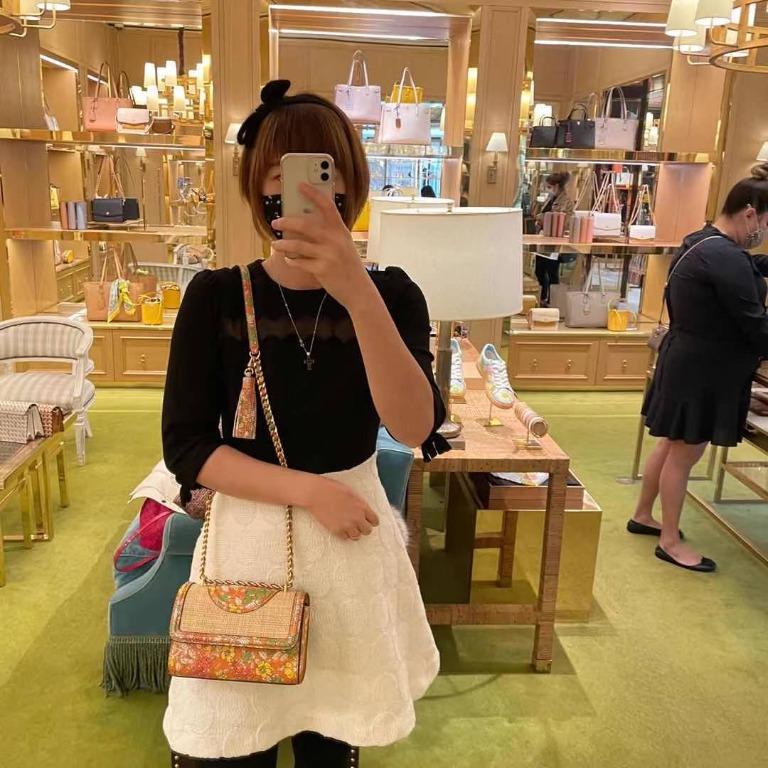 Fleming soft straw small convertible top shoulder bag