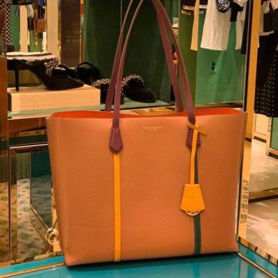 Tory burch color block perry tote top