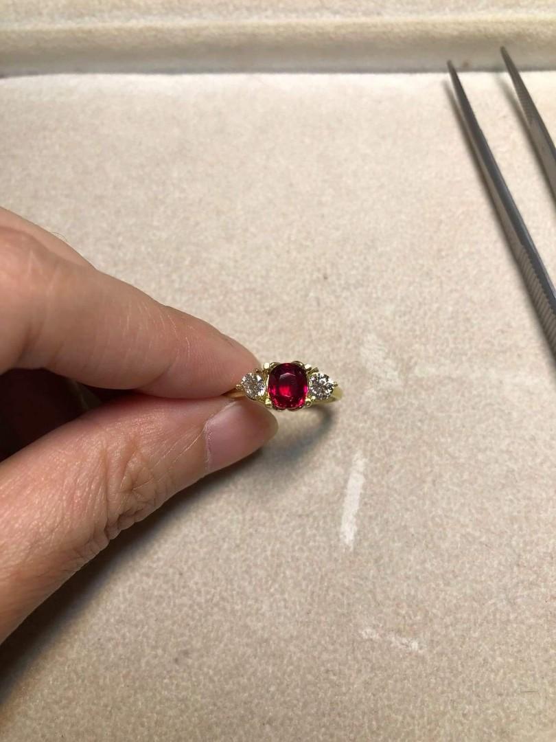 Top Rare Siam Ruby Clarity If Women S Fashion Jewelry Organisers Precious Stones On Carousell