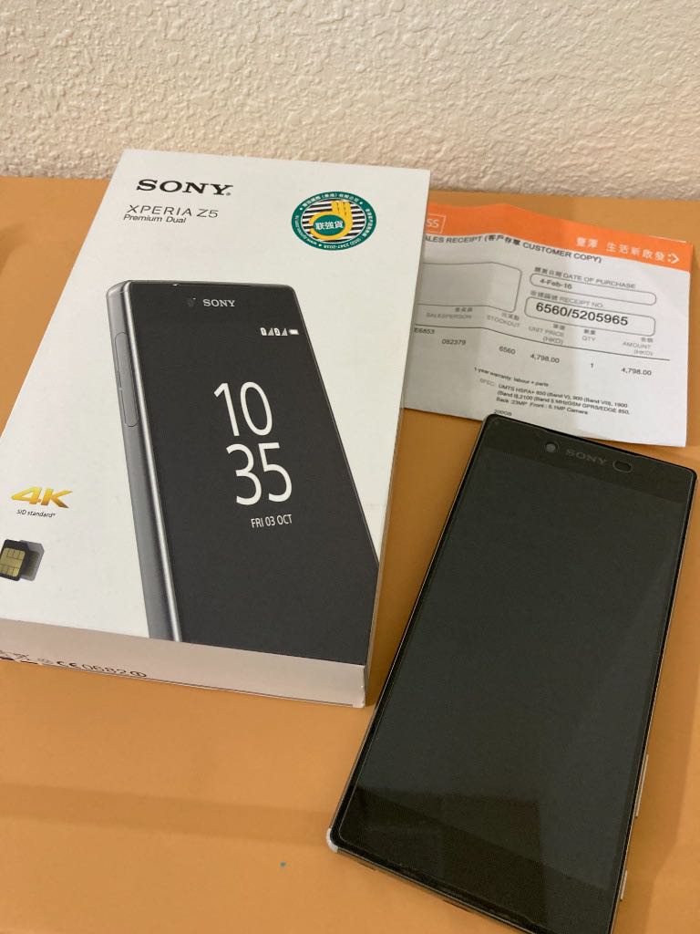 nederlaag uitzondering ga sightseeing Sony Xperia Z5 Premium Dual, 手提電話, 手機, Android 安卓手機, Sony - Carousell