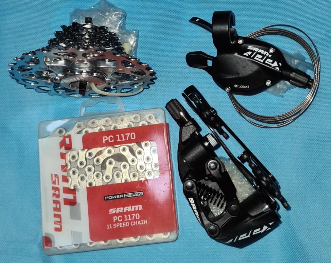 Sram Apex 1 11 Speed Shifter Rear Derailleur With Pc 1170 Chain Pg 1170 Cassette 11 28t Sports Equipment Bicycles Parts Bicycles On Carousell