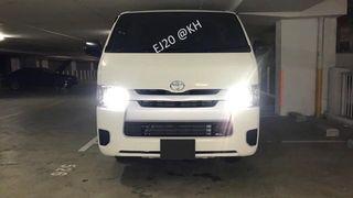 (Toyata Hiace H200) All Car Polelight Headlight Foglight Cabin light Replacement, Mitsubishi, Kia, Honda, Subaru, Nissan. LED HID Halogen H3, H4, H1, H7, H11, HB4, D2S, D4S, D2R, T10, Lowbeam Highbeam