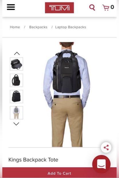 Tumi kings backpack tote hot sale