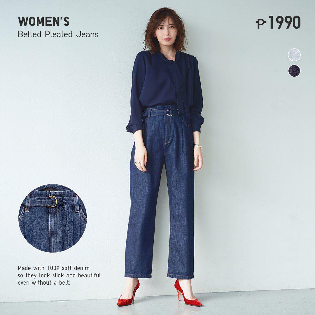 Uniqlo belted jeans clearance