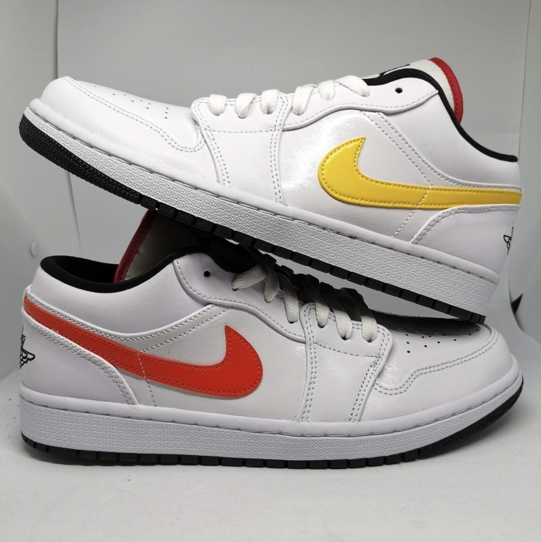 Jordan 1 different color swoosh hot sale