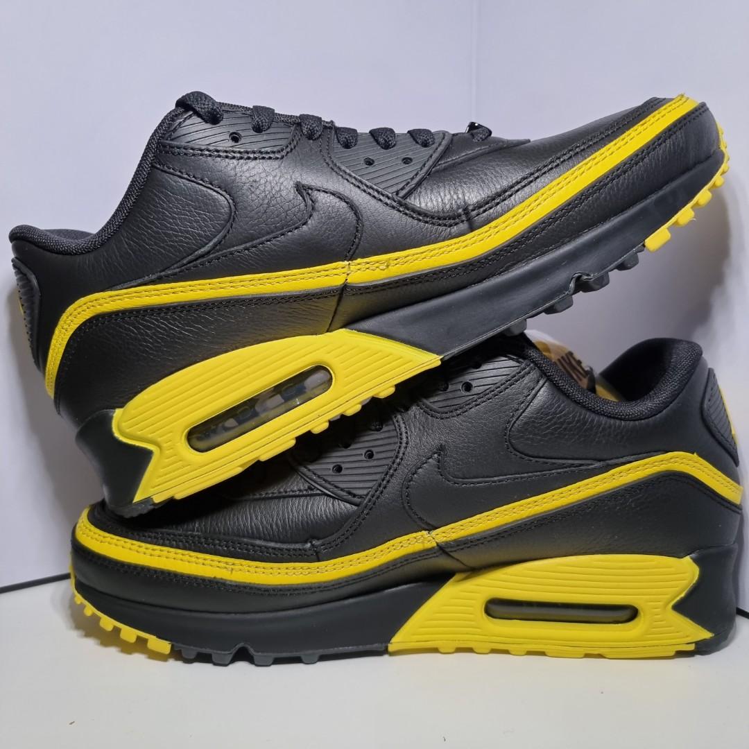 US 9 Undefeated X Nike Air Max 90 Black Optic Yellow Men s