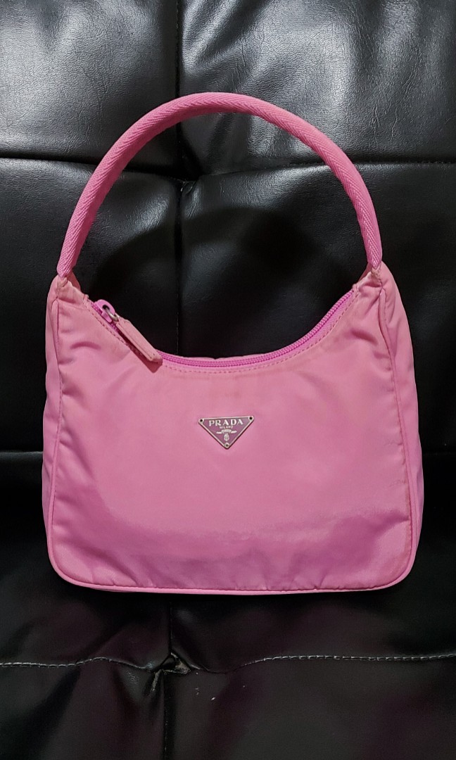 Vintage prada nylon mini hobo bag pink, Women's Fashion, Bags & Wallets ...