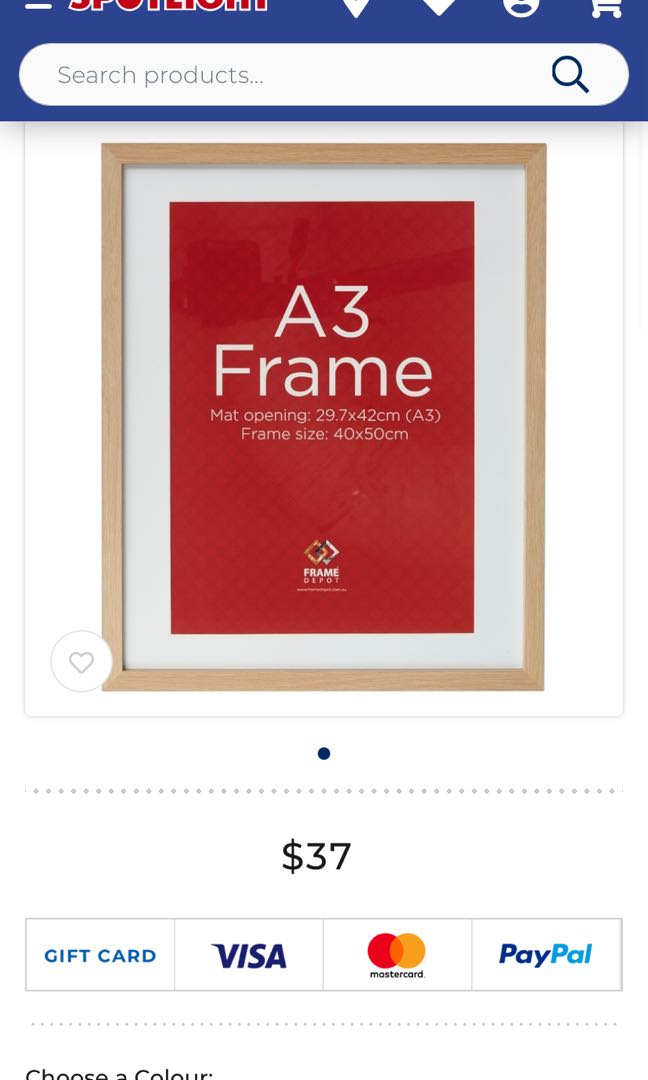 Wall/Photo Frame Depot Core A3 Frame Natural A3, Furniture & Home