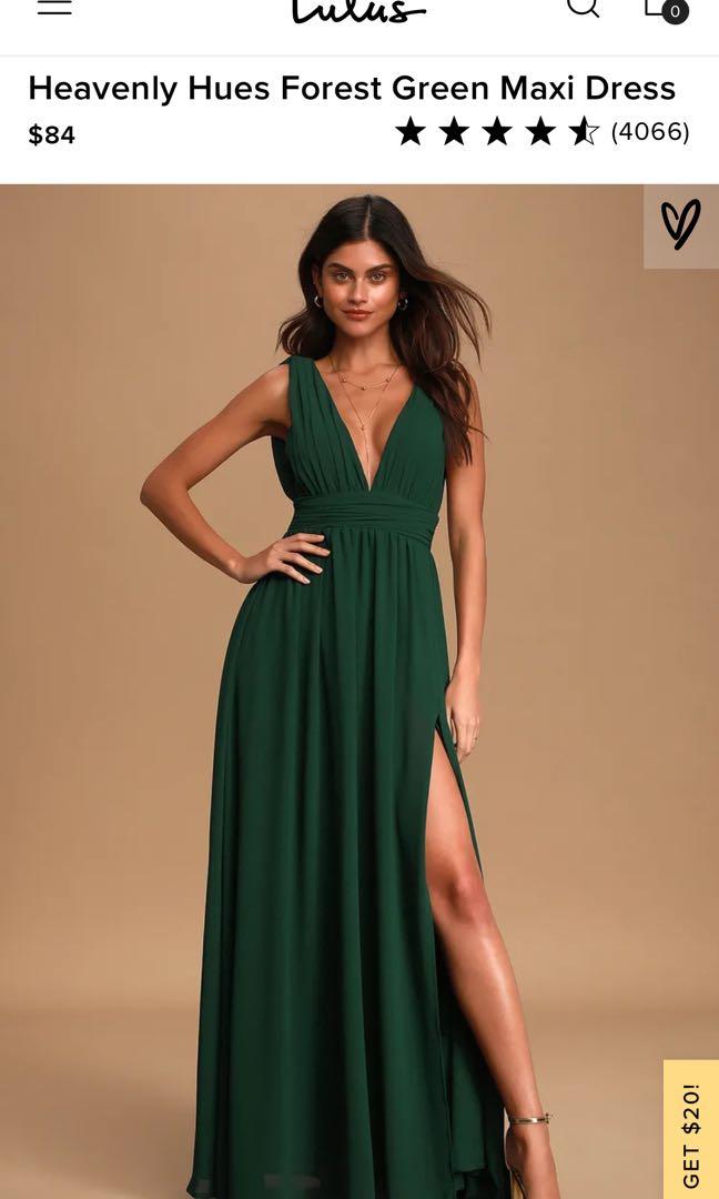 XS.S lulus deep V maxi dress with splits V