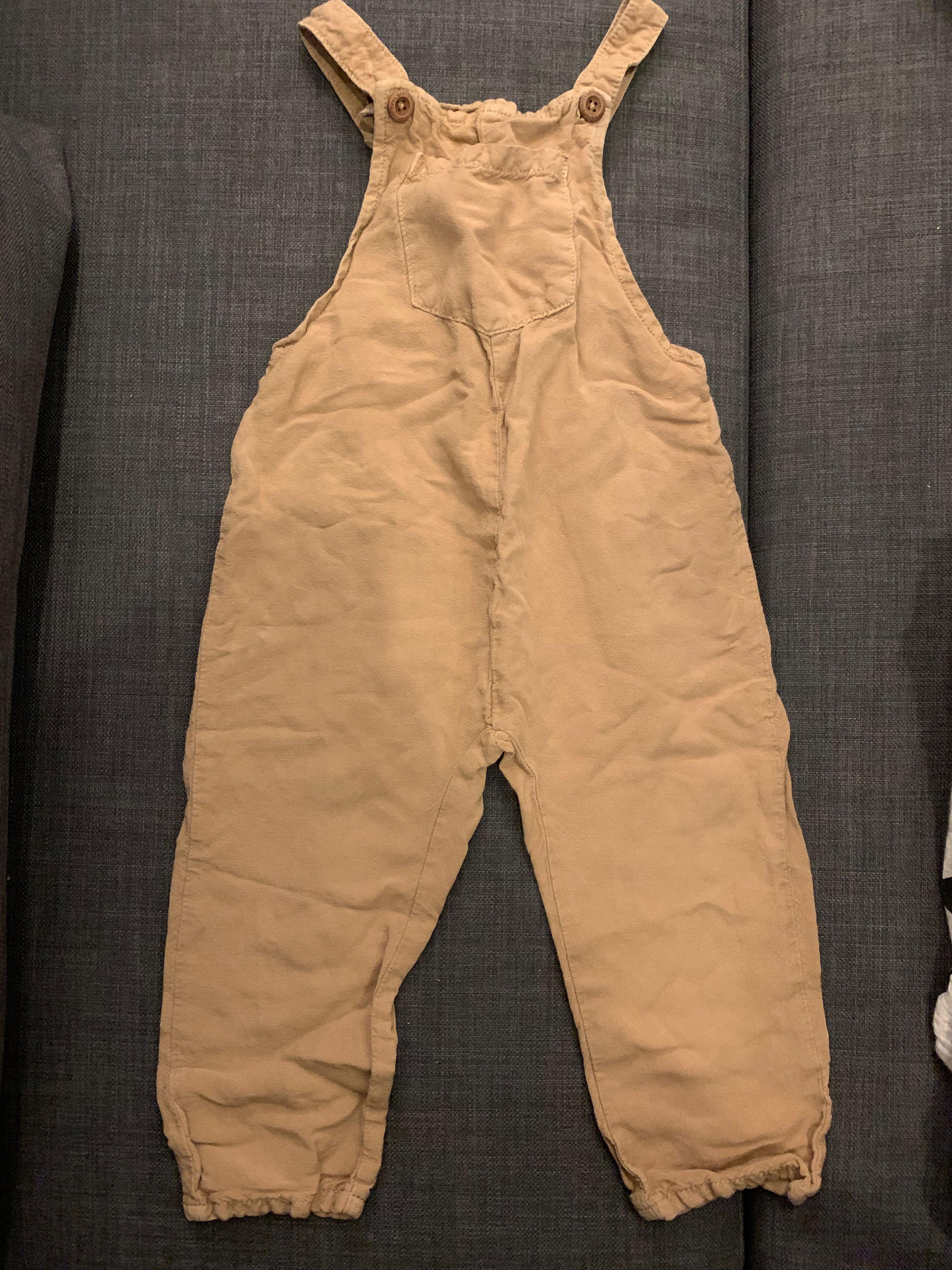 Zara shop linen dungarees